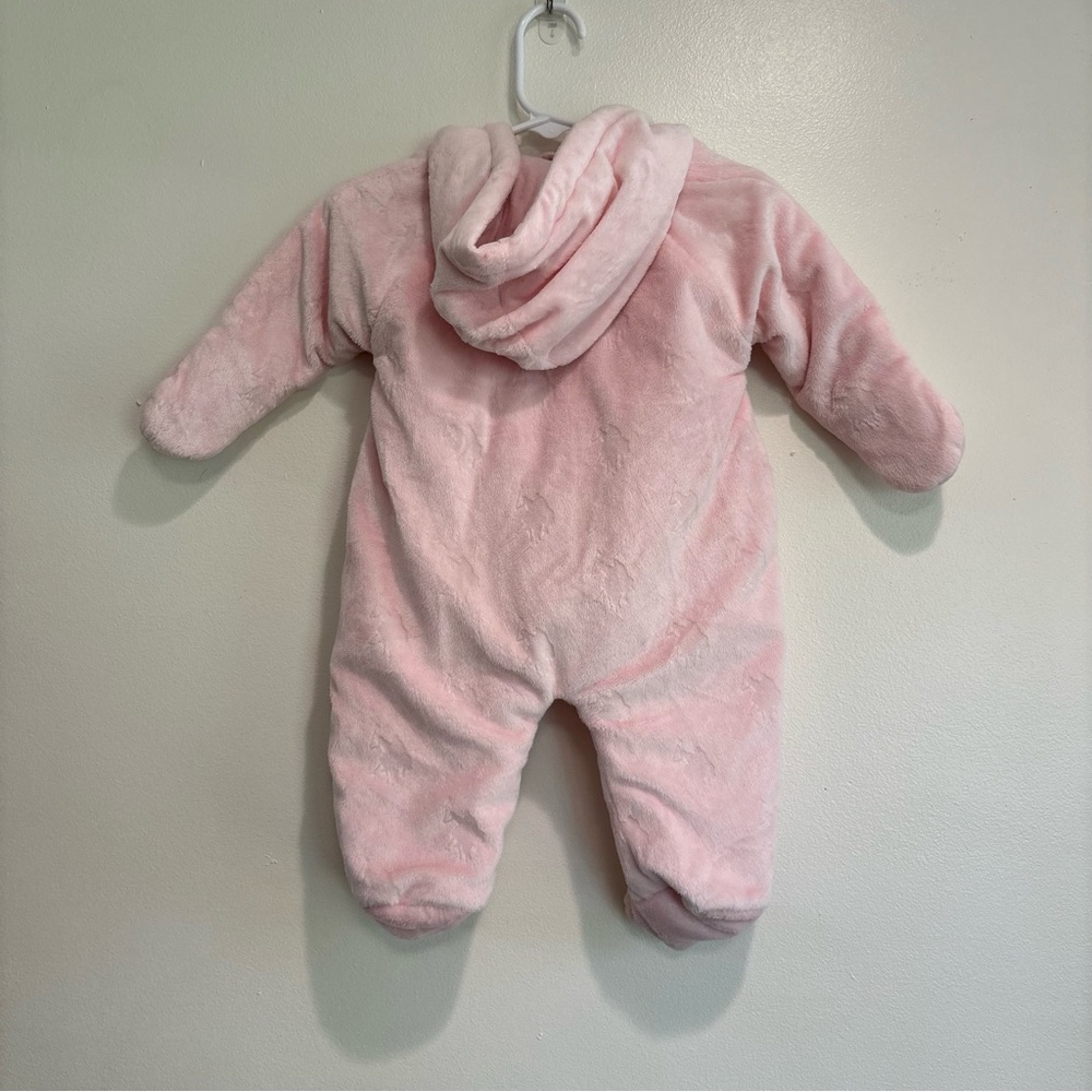 US Polo Aasn baby girl bunting snowsuit pink 3-6 months double zip up soft - Picture 5 of 5